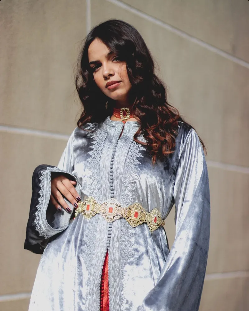 Caftan satin deux pièces, vue 2